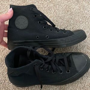 Black high top converse